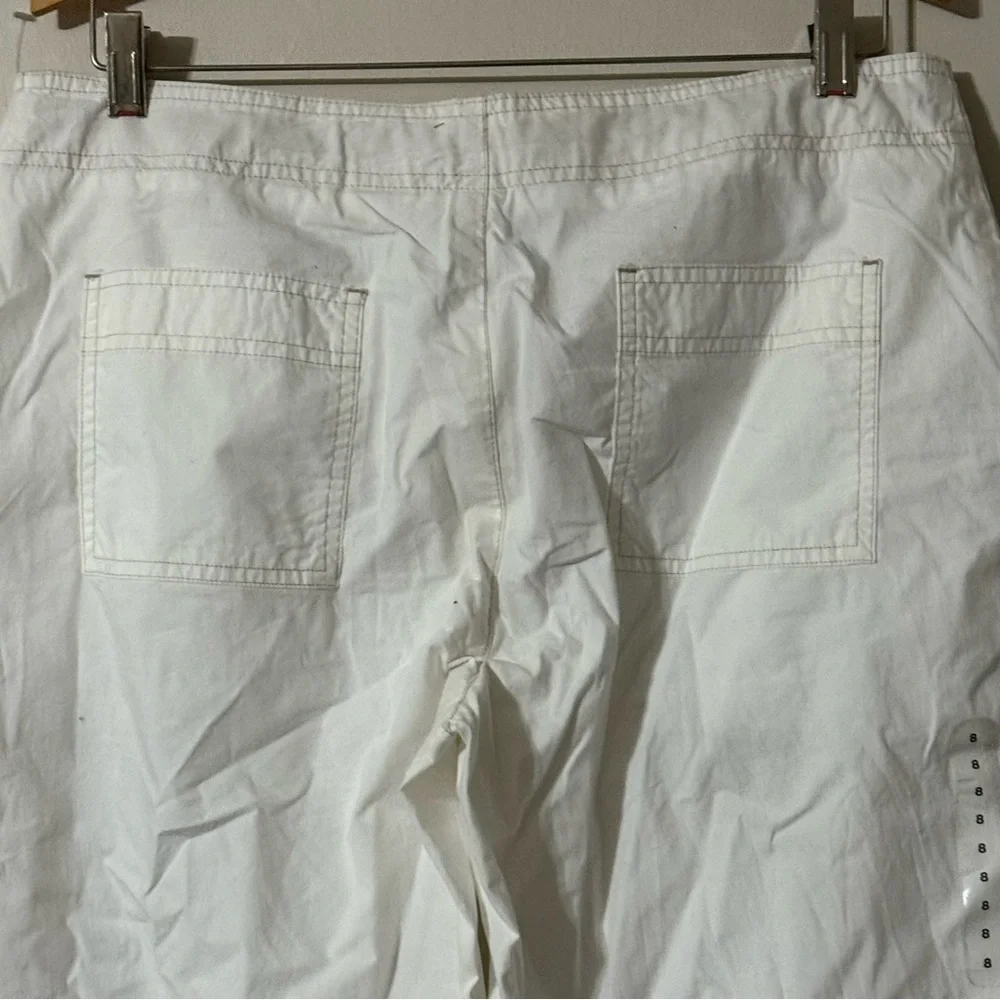 Gap Pants White Roll Up Cotton Lightweight Pockets Sz 8 NWOT - Picture 8 of 11